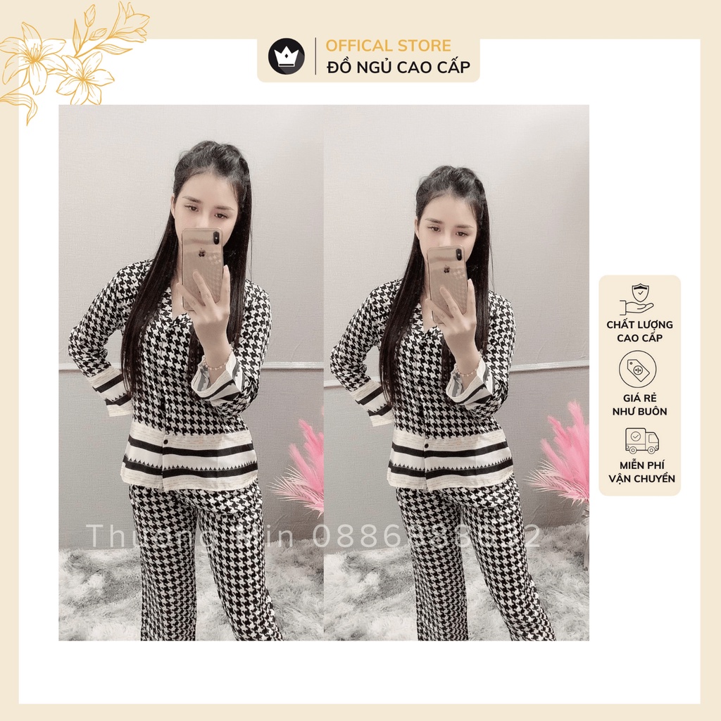 [ Siêu Hot ] Bộ Đồ Pijama lụa - Bộ lụa cộc tay quần dài chất liệu mát lịm | BigBuy360 - bigbuy360.vn