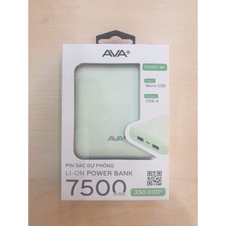 Sạc dự phòng AVA+ 7500mah⚡️ [BH 1️⃣ NĂM CHÍNH HÃNG]