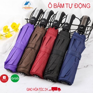 Ô dù bấm tự động gấp gọn 2 chiều phủ 2 lớp chống tia UV