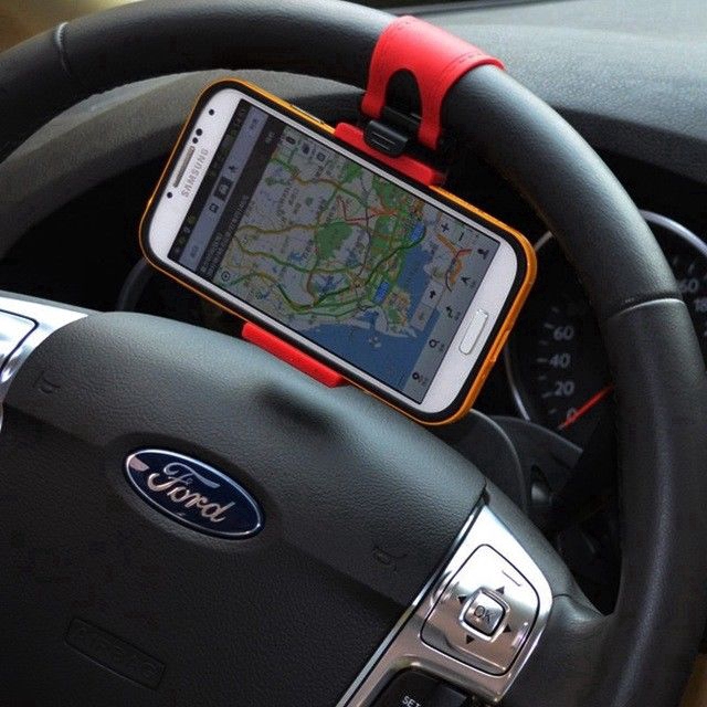 Chân đế giữ điện thoại trên vô lăng xe hơi | BigBuy360 - bigbuy360.vn