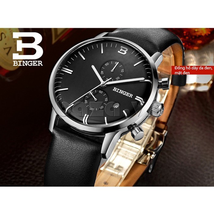 Đồng hồ nam Chronograph 5 kim cổ điển Binger BG60