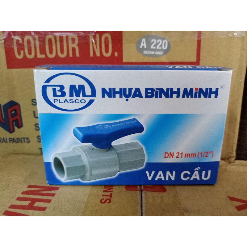 VAN KHÓA NƯỚC (VAN CẦU) PVC BÌNH MINH 21 - 34