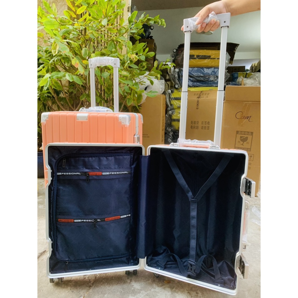 Vali kéo du lịch KHUNG NHÔM, Vali KHÓA KÉO Chống Trộm, Chống Bể Vỡ Size 20, Size 24 Sỉ Toàn Quốc.