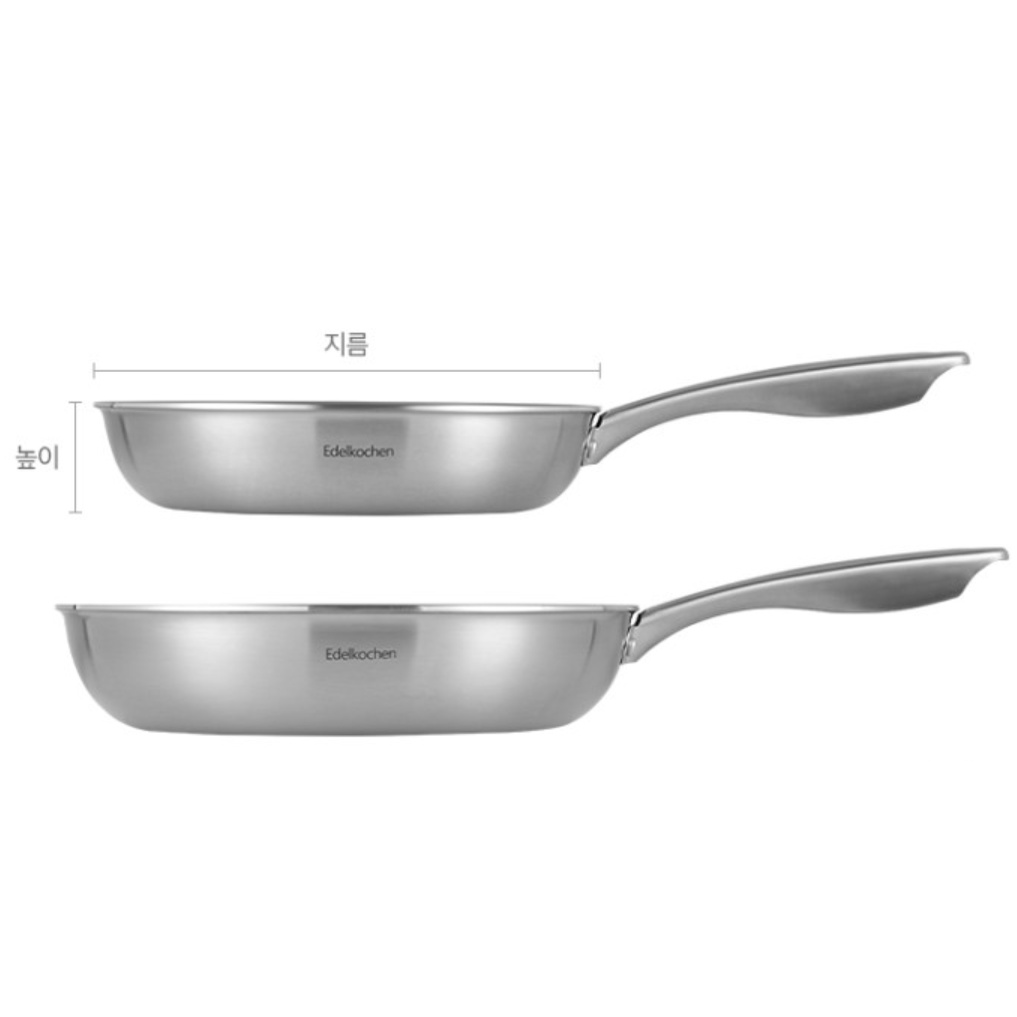 Chảo inox bếp từ Edelkochen 5 lớp - Size 24/28cm