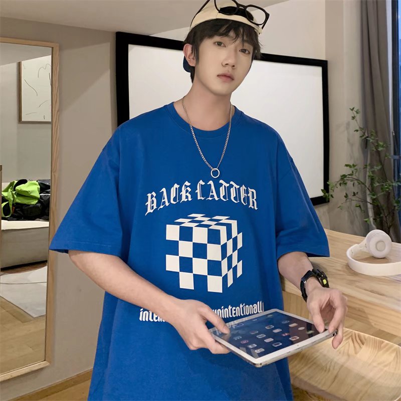 Áo Thun Tay Ngắn Dáng Rộng In Chữ Cỡ Lớn Thoải Mái Thời Trang Mùa Hè Cho Nam Và Nữ M-5XL