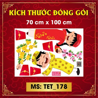 DECAL TRANG TRÍ TẾT 2021 COMBO SỐ 130