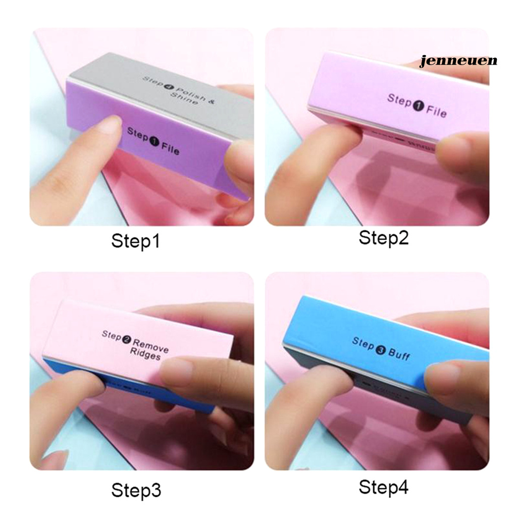[Hàng mới về] Dụng cụ dũa móng tay hình chữ nhật thiết kế bốn mặt tiện dụng