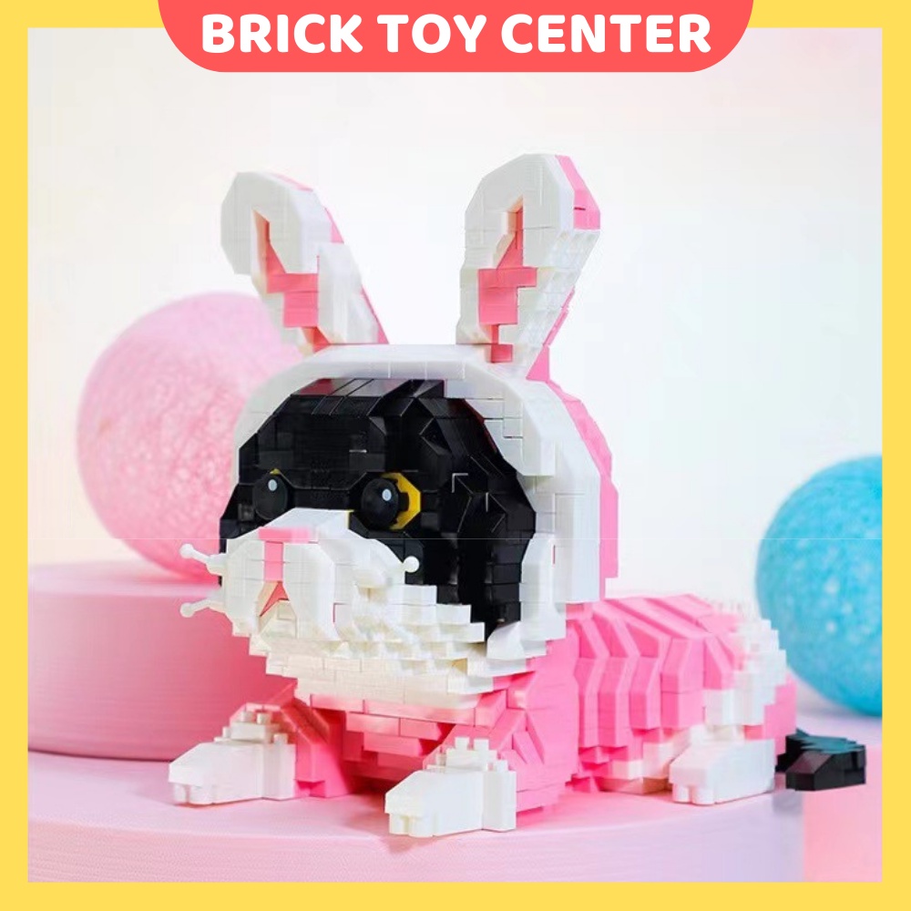 Đồ chơi mô hình động vật Balody lắp ghép chó Husky Corgi Bulldog mèo hoàng gia dễ thương