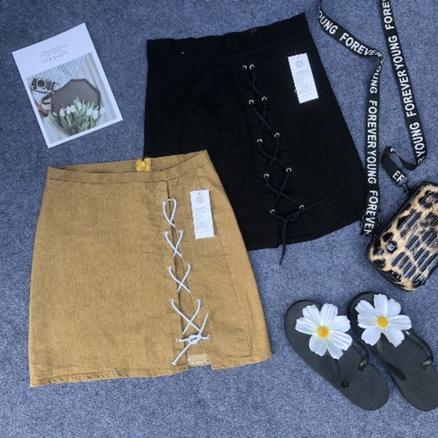 Chân váy kaki đan dây bên ( ảnh thật) | BigBuy360 - bigbuy360.vn