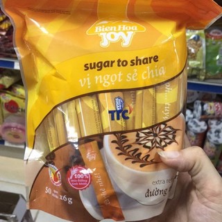 Đường Que Tinh Luyện Biên Hoà túi 50 thanh gói 300g-DÙNG UỐNG TRÀ VÀ CAFE