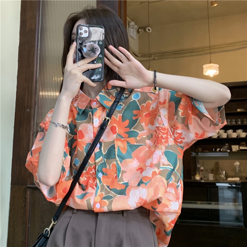 NRVP Áo Sơ Mi Dáng Rộng Thời Trang Hàn Quốc Cá Tính Cho Nữ