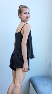 Bộ đồ ngủ dây lụa Infashion 3 nút