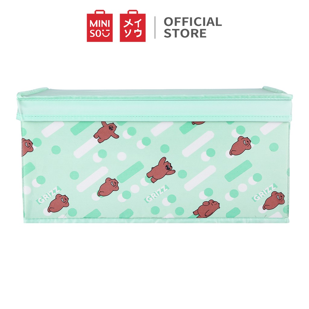 MINISO x We Bare Bears Hộp tổ chức có nắp-Lớn (Grizzly)