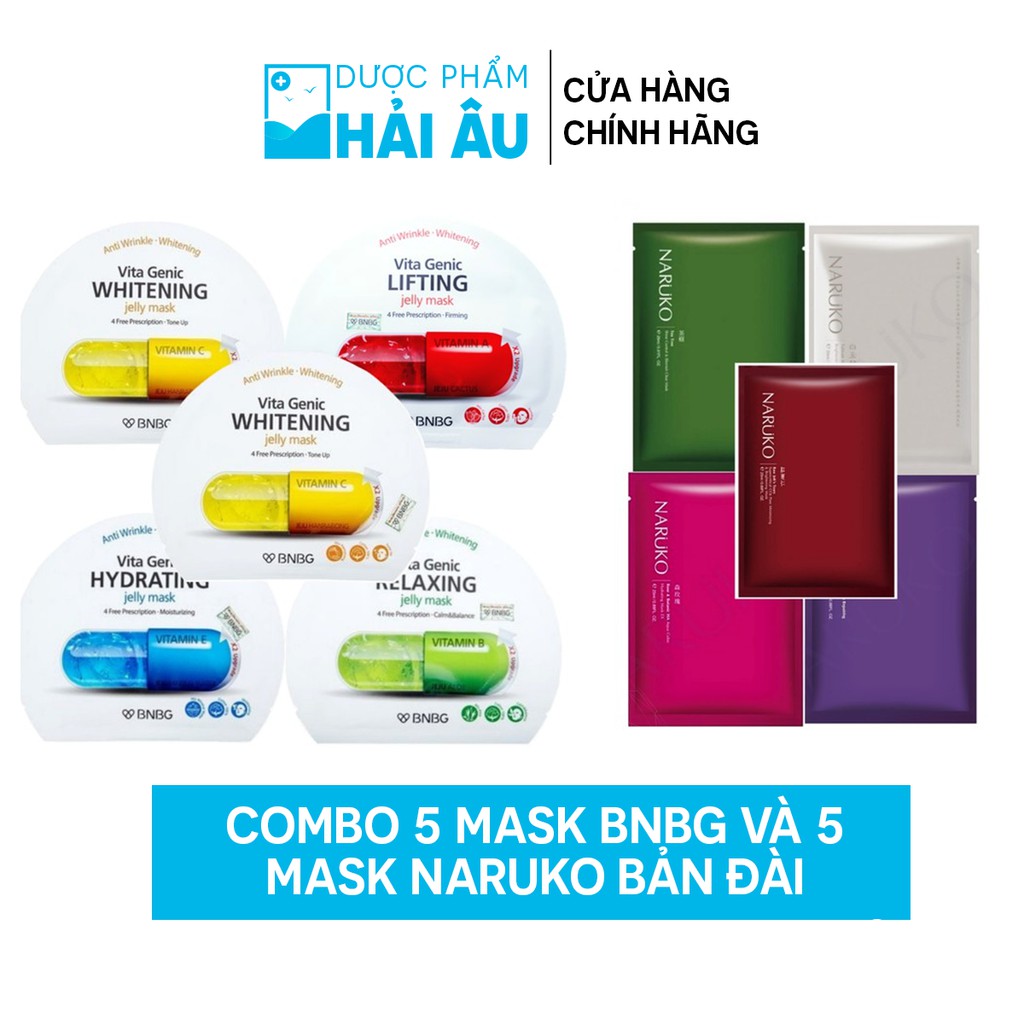 COMBO 5 MASK BNBG VÀ 5 MASK NARUKO BẢN ĐÀI