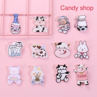 Sticker huy hiệu bò sữa cute