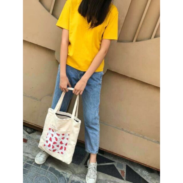 Áo thun nữ croptop dài suông,cotton,supima,dài áo 50-53cm_hàng XK