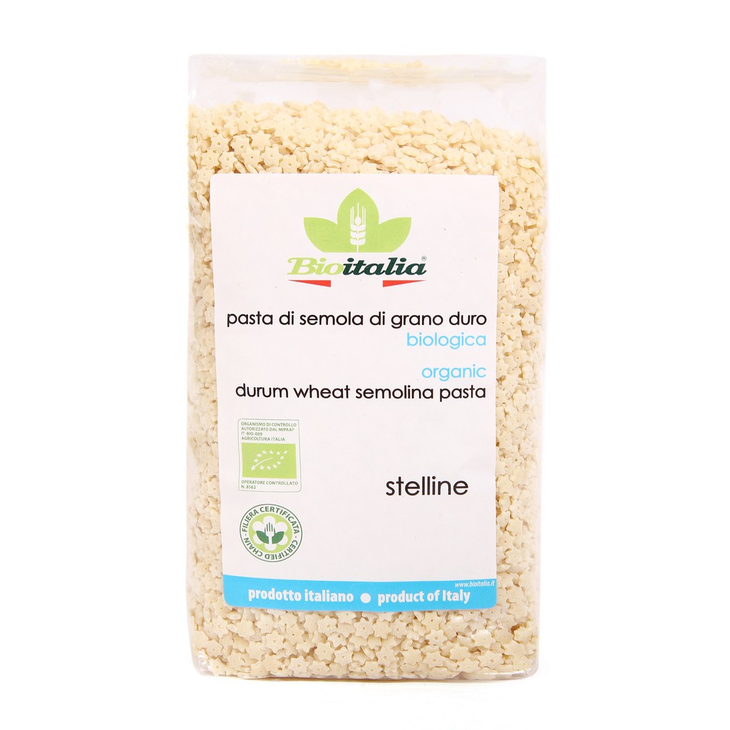 Nui Sao Stelline Hữu Cơ BioItalia (500g) - Organic Durum Wheat Stelline