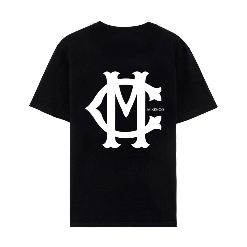 Áo phông nam Mikenco Interlocking Tshirt đen