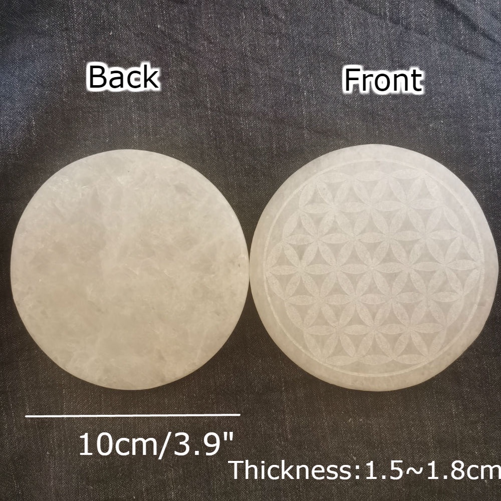 Đĩa Sạc In Hình Hoa Màu Trắng 10Cm