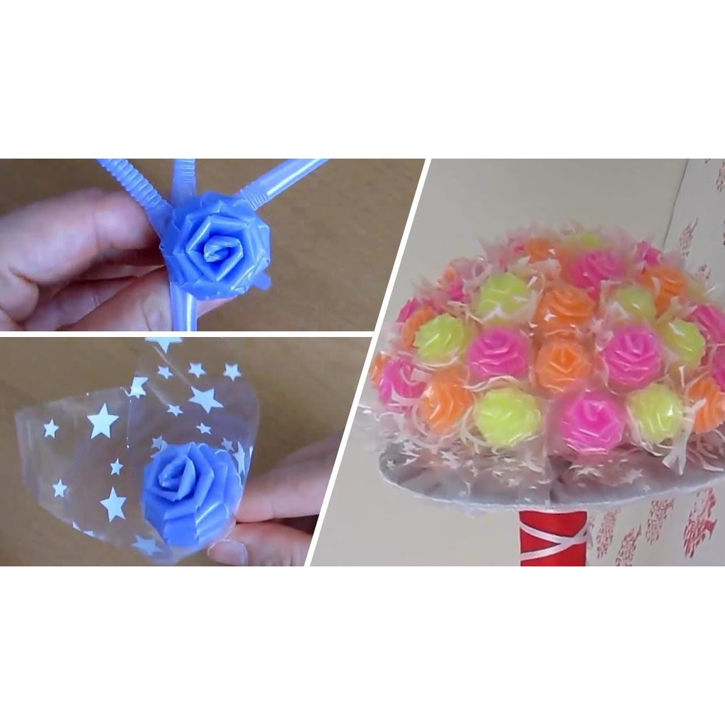 Set 150 ống hút nhựa Flexible Straw Nhật Bản nhiều màu an toàn cho bé và gia đình chất lượng cao chính hãng 49827
