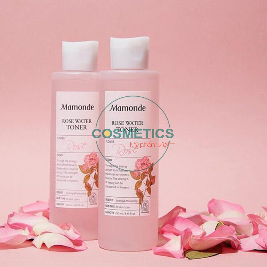 Nước hoa hồng cung cấp độ ẩm cho da mặt Mamonde Rose Water Toner 250ml