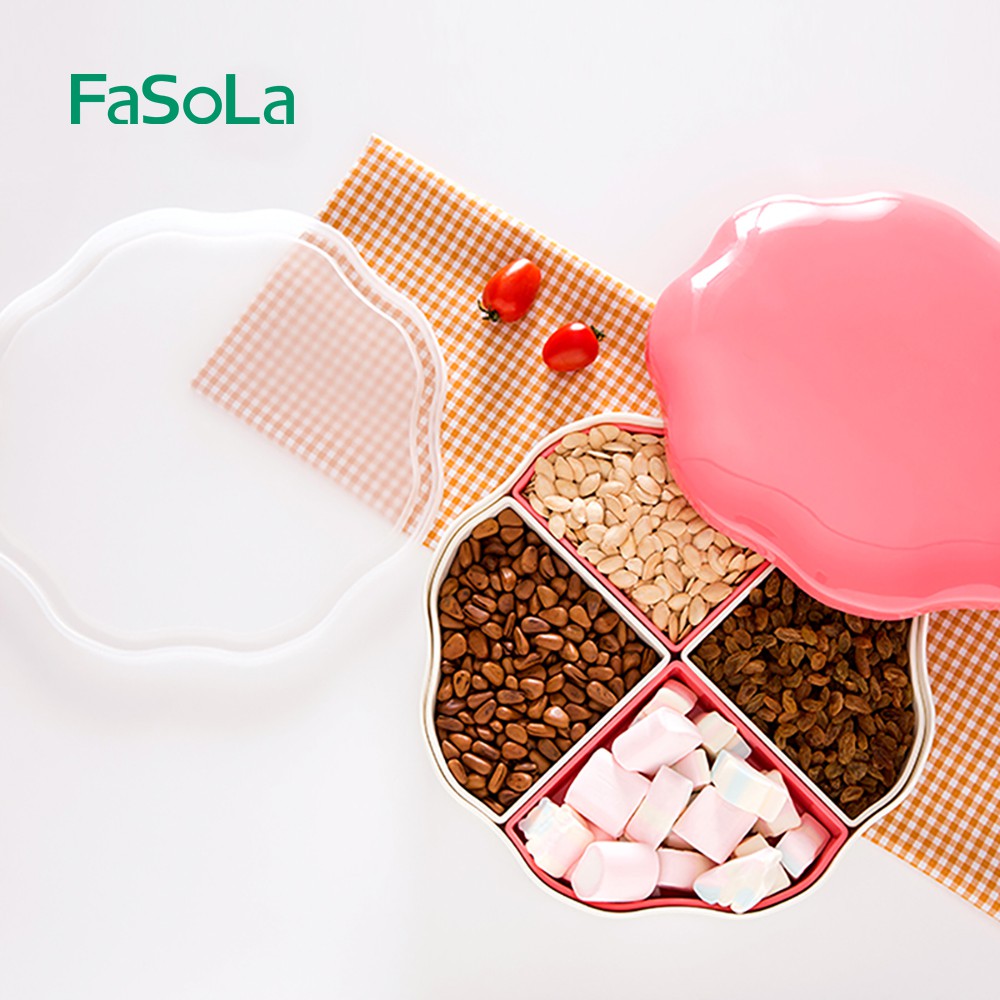 Hộp đựng đồ ăn vặt, mứt, bánh kẹo có nắp silicone kín gió FASOLA FSLRY-291C
