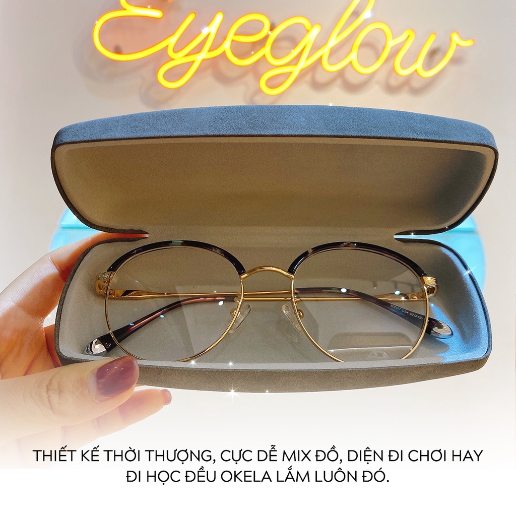 Gọng kính cận Eyeglow thiết kế mới cao cấp thời trang bền đẹp chống tia UV400 và ánh sáng xanh EG90037