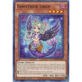 Thẻ bài Yugioh - TCG - Ghostrick Siren / BACH-EN014'