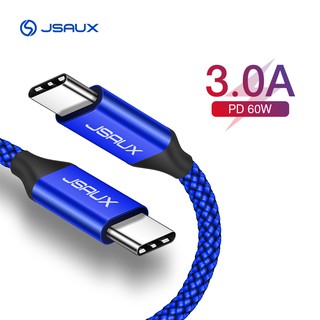Dây cáp sạc nhanh jsaux usb loại c 3a 60w