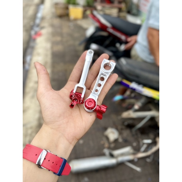 Càng Thắng Takegawa Nhôm CNC Núm đỏ