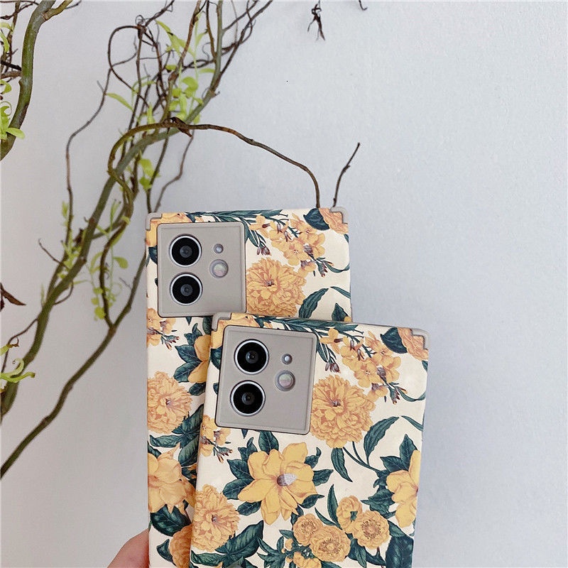 Ốp điện thoại silicone cao su dẻo họa tiết hoa dễ thương cho iPhone 11 11 Pro Max 7 8 Plus SE X XS XR 12 12 Pro Max