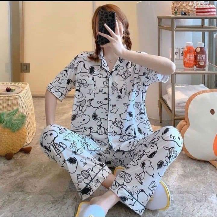 Pizama áo cộc quần dài sz 40~60kg