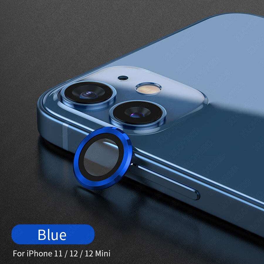 BSG2152 | Camera 3d + Vòng Kim Loại Cho iPhone 11 / 11 Pro / 11 Pro Max / 12 Mini / 12 Pro / 12Pro Max / 12 1 Kính Cường Lực（3PCS）