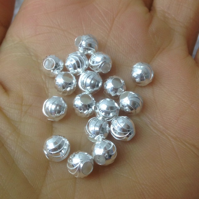 Bi bạc ta 6ly xâu vòng (4 viên)