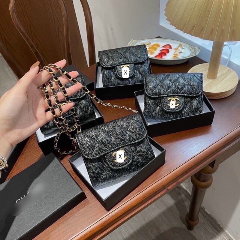 Túi trần trám đeo chéo chất da sần cao cấp lót đỏ, đủ 3sz 13-16-20 full hộp