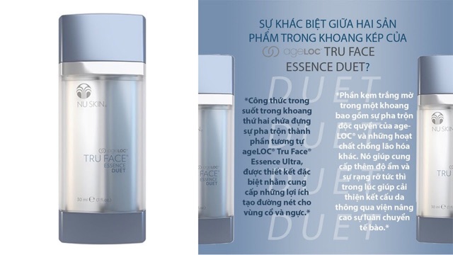 Tinh chất tạo độ săn chắc ageLOC Tru Face Essence Duet Nuskin