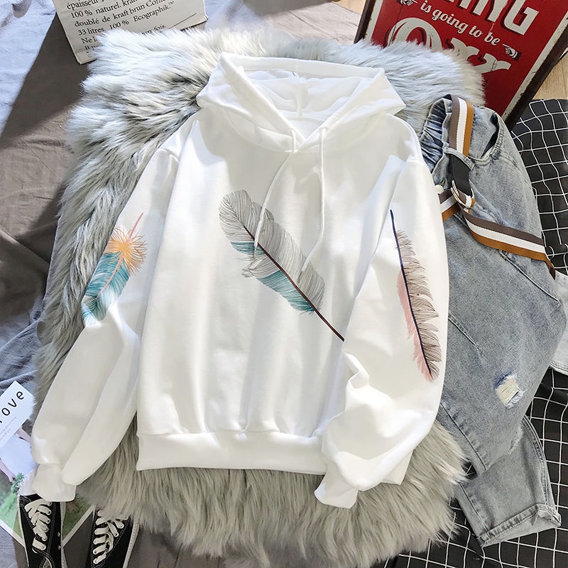 Áo Hoodie Mỏng Dáng Rộng Tay Dài Phong Cách Hàn Quốc Thời Trang Xuân Thu