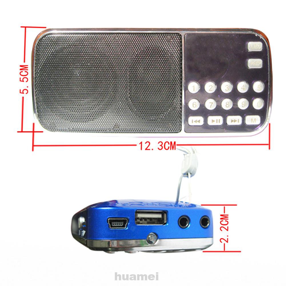 Máy Nghe Nhạc Mp3 Tích Hợp Đài Fm / Đọc Thẻ Nhớ Tf Có Đèn Led Sạc Usb