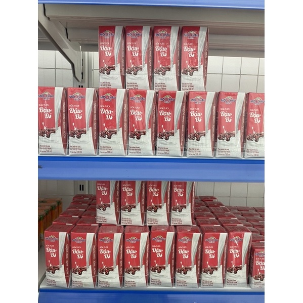 (Vỉ 4 hộp 180 ml) Sữa tươi các loại Mộc Châu  (đậu đỏ/cam/dâu/dừa/không đường/ít đường/có đường)
