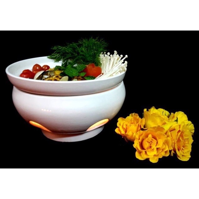 Bếp đun canh BÁT TRÀNG- hâm nóng đồ ăn bằng gốm sứ BÁT TRÀNG
