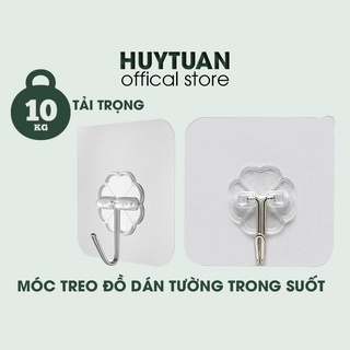 Móc dính treo tường, móc treo quần áo dán tường chịu lực trong suốt