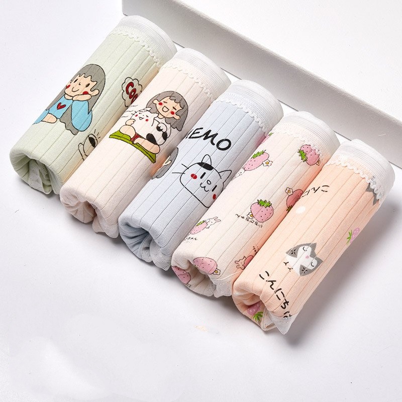 Quần Lót Nữ Gân Tăm Mềm Mại, Họa Tiết Cô Gái Dễ Thương - Subo Shop