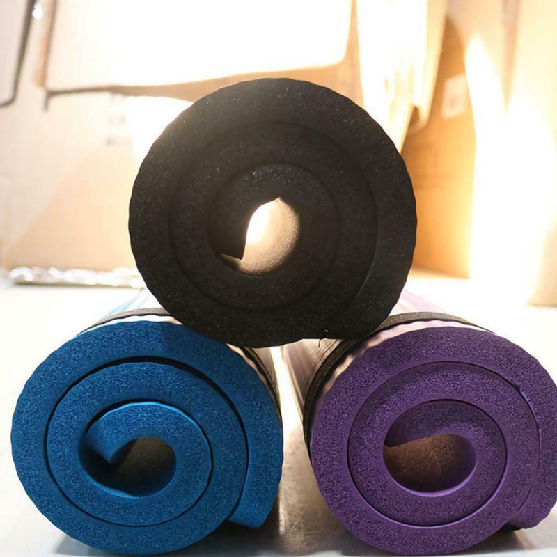 Thảm Tập Yoga Màu Xanh Dương Dày 15mm