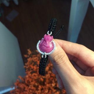 Vòng tết hồ ly ruby bọc bạc