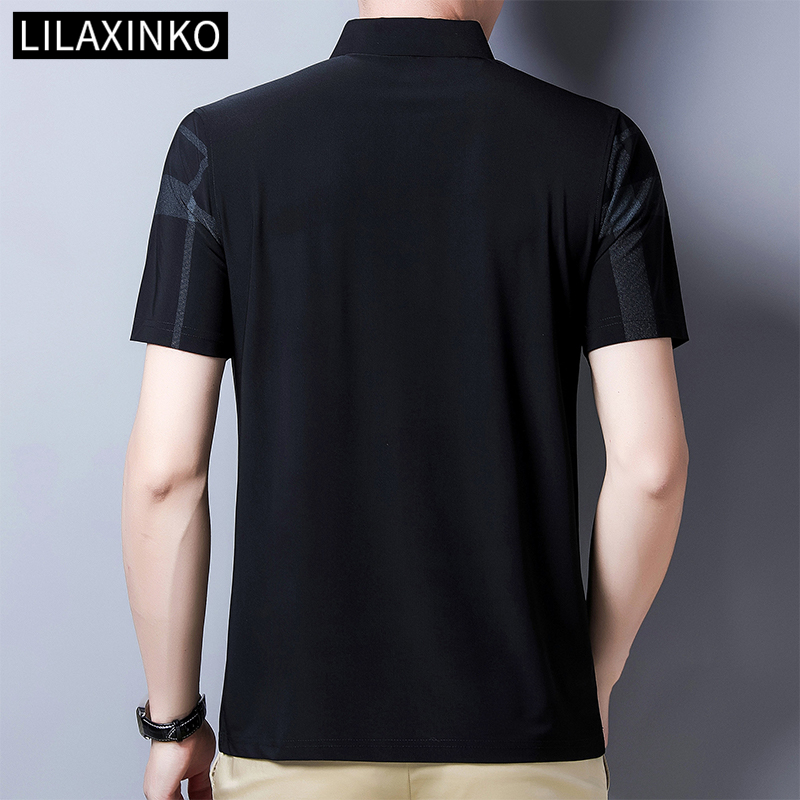 Áo thun polo ngắn tay họa tiết sọc ngang 5 màu thời trang cho nam