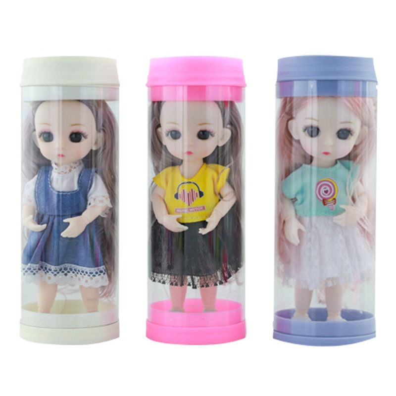 Búp Bê BJDs 16cm Có Khớp Chuyển Động Mắt To 3D Dễ Thương