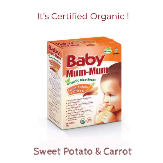 Bánh Gạo Hữu Cơ Mum Mum úc(dành cho bé dị ứng và bất dung nạp) [bay air tiếp viên có bill]