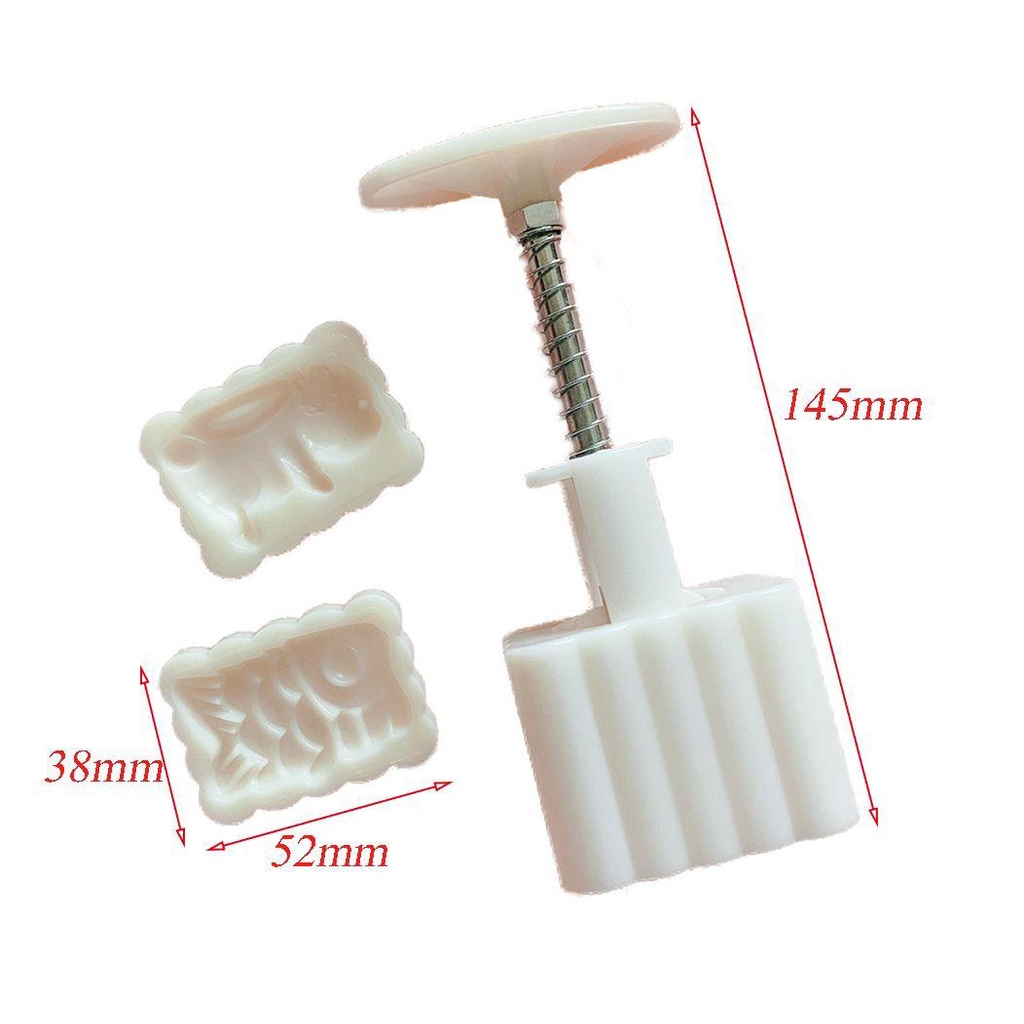 Khuôn Làm Bánh Trung Thu Dạng Nhấn Hình Cá Koi 30-50g