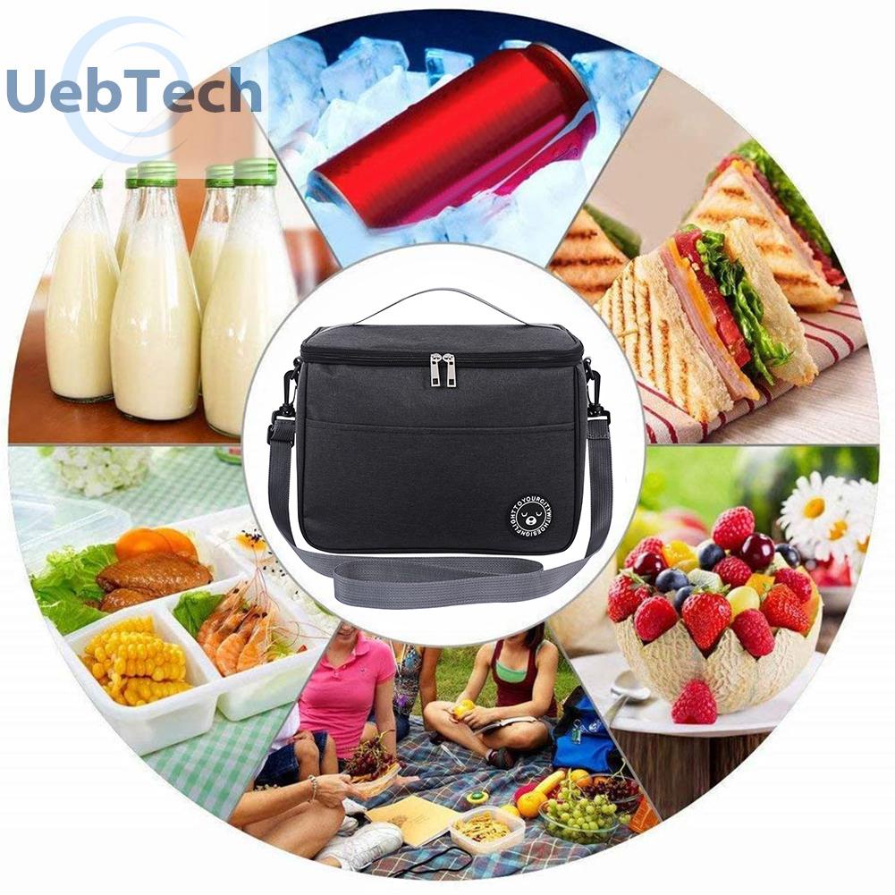 Uebtech Portable Lunch Insulation Bag Waterproof Food Cooler Ice Pack Thermal Bags