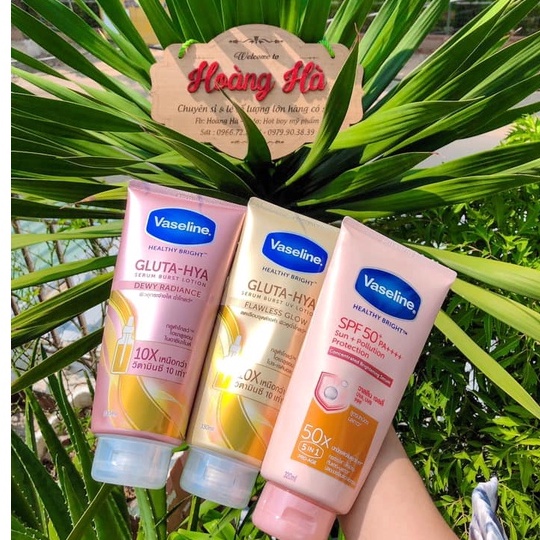 kem dưỡng VASELINE 50x 320ml Hàng Hot Hit bên Thái siêu dưỡng trắng và make up